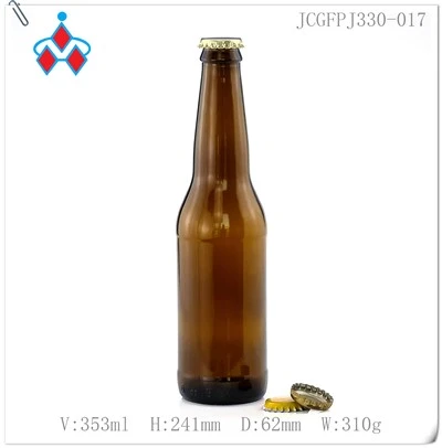 330 ml-es borostyán sörös üveg